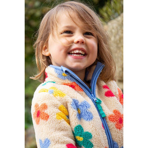 Flower Pop Zipped Ted Fleece Jacket-Frugi-Modern Rascals