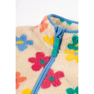 Flower Pop Zipped Ted Fleece Jacket-Frugi-Modern Rascals