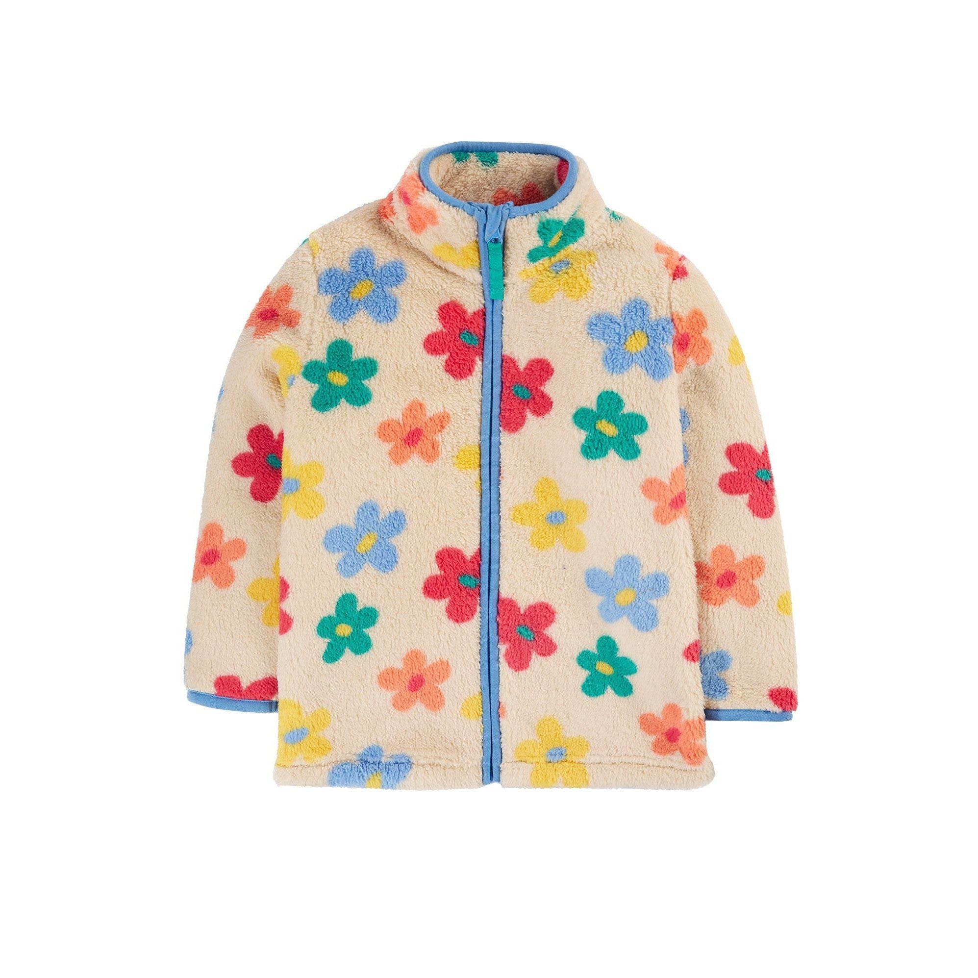 Flower Pop Zipped Ted Fleece Jacket-Frugi-Modern Rascals