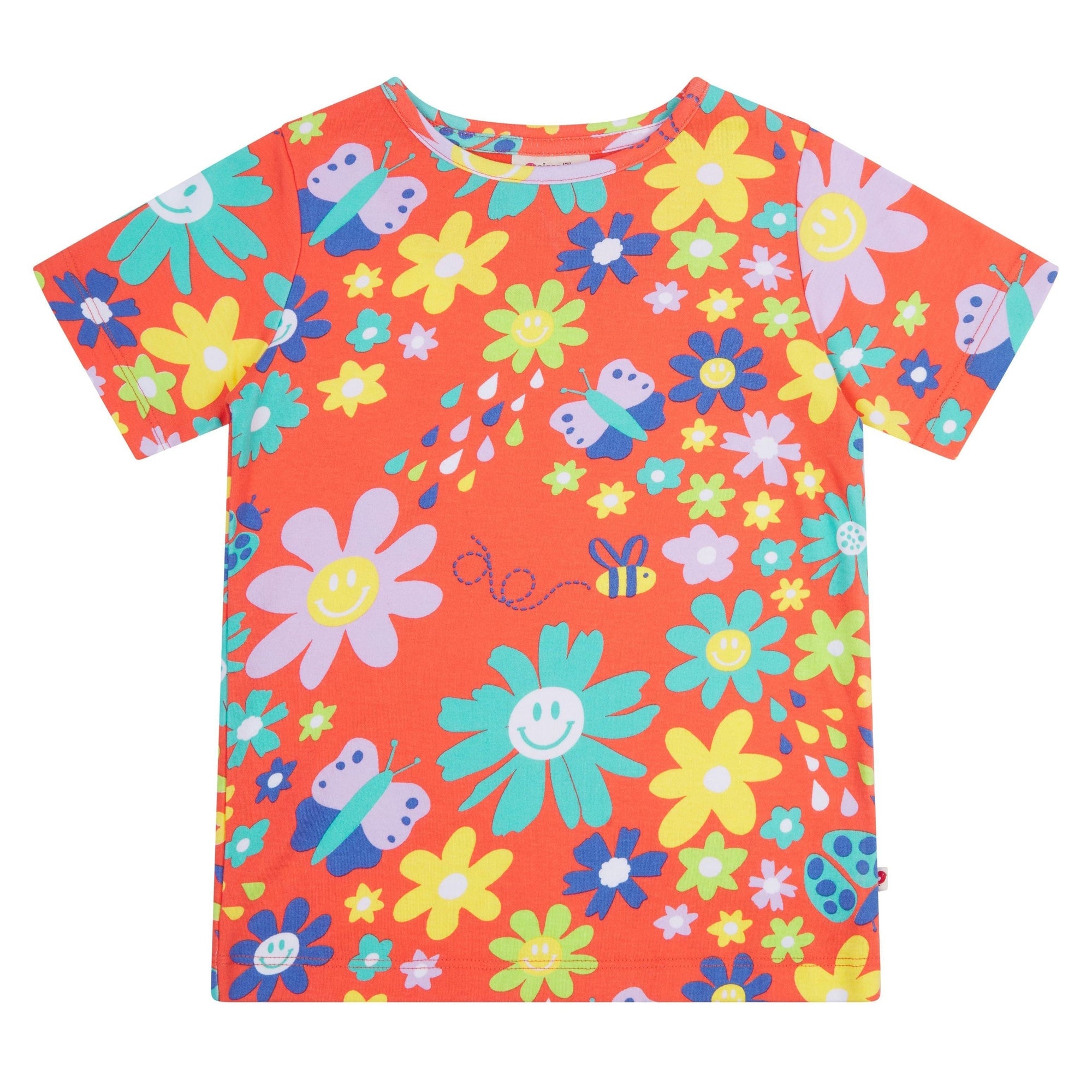 Flower Power Short Sleeve Shirt - 1 Left Size 5-6 years-Piccalilly-Modern Rascals