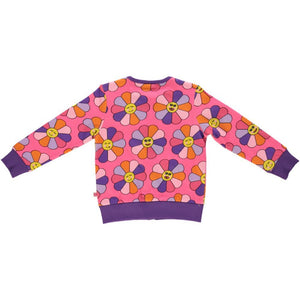 Flower Sweatshirt With Zipper - 1 Left Size 11-12 years-Smafolk-Modern Rascals