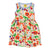 Flowers - Apricot Sleeveless Dress With Gathered Skirt - 1 Left Size 11-12 years-Duns Sweden-Modern Rascals