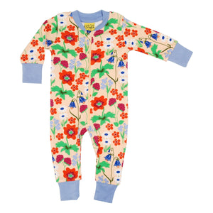 Flowers - Apricot Zippersuit - 2 Left Size 0-1 Months & 12-13 Years-Duns Sweden-Modern Rascals