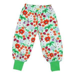 Flowers - Bay Green Baggy Pants - 1 Left Size 12-14 years-Duns Sweden-Modern Rascals