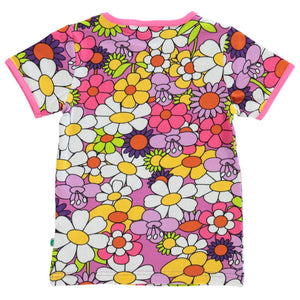 Flowers Short Sleeve Shirt in Spring Pink - 1 Left Size 9-10 years-Smafolk-Modern Rascals