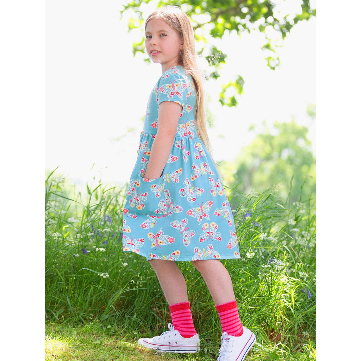Flutterby Short Sleeve Dress-Kite-Modern Rascals