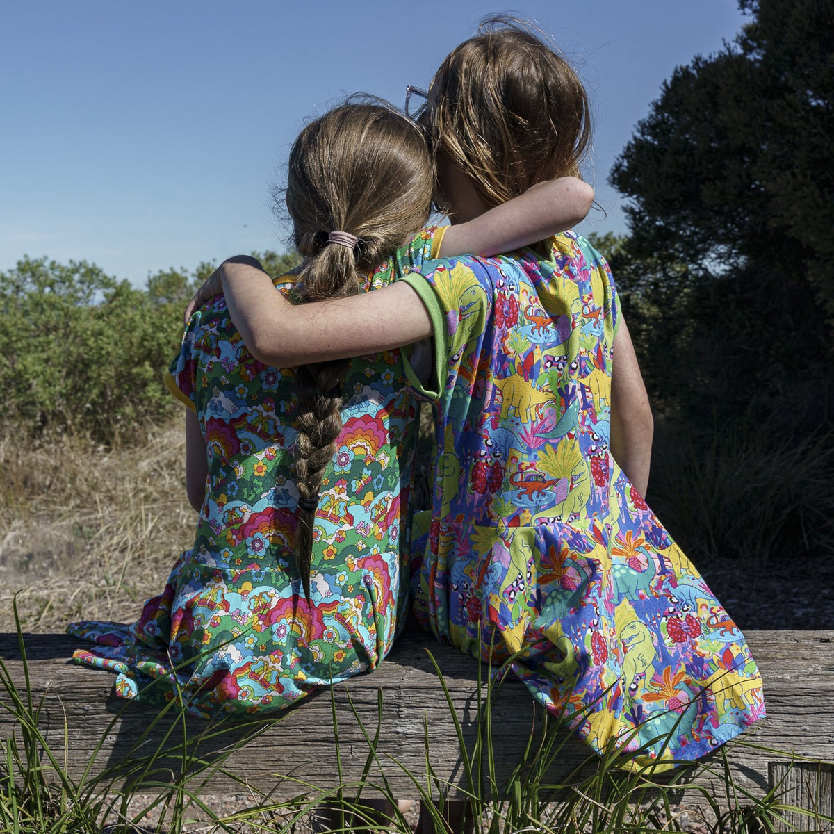 Flutterby Short Sleeve Dress-Uddevalla Barn-Modern Rascals
