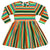 Folk Stripes Long Sleeve Dress - 1 Left Size 9-11 years-Raspberry Republic-Modern Rascals