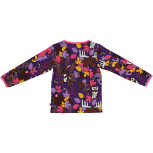 Forest Animals Long Sleeve Shirt - Purple Heart - 2 Left Size 3-4 & 11-12 years-Smafolk-Modern Rascals