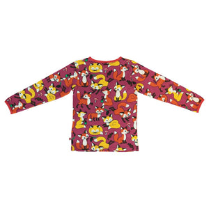 Foxes Long Sleeve Shirt - Carmine - 2 Left Size 3-4 & 9-10 years-Smafolk-Modern Rascals