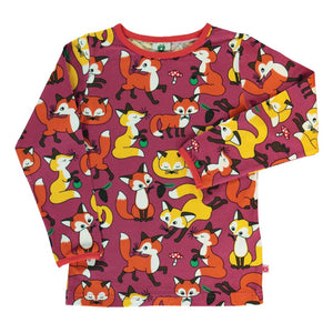 Foxes Long Sleeve Shirt - Carmine-Smafolk-Modern Rascals