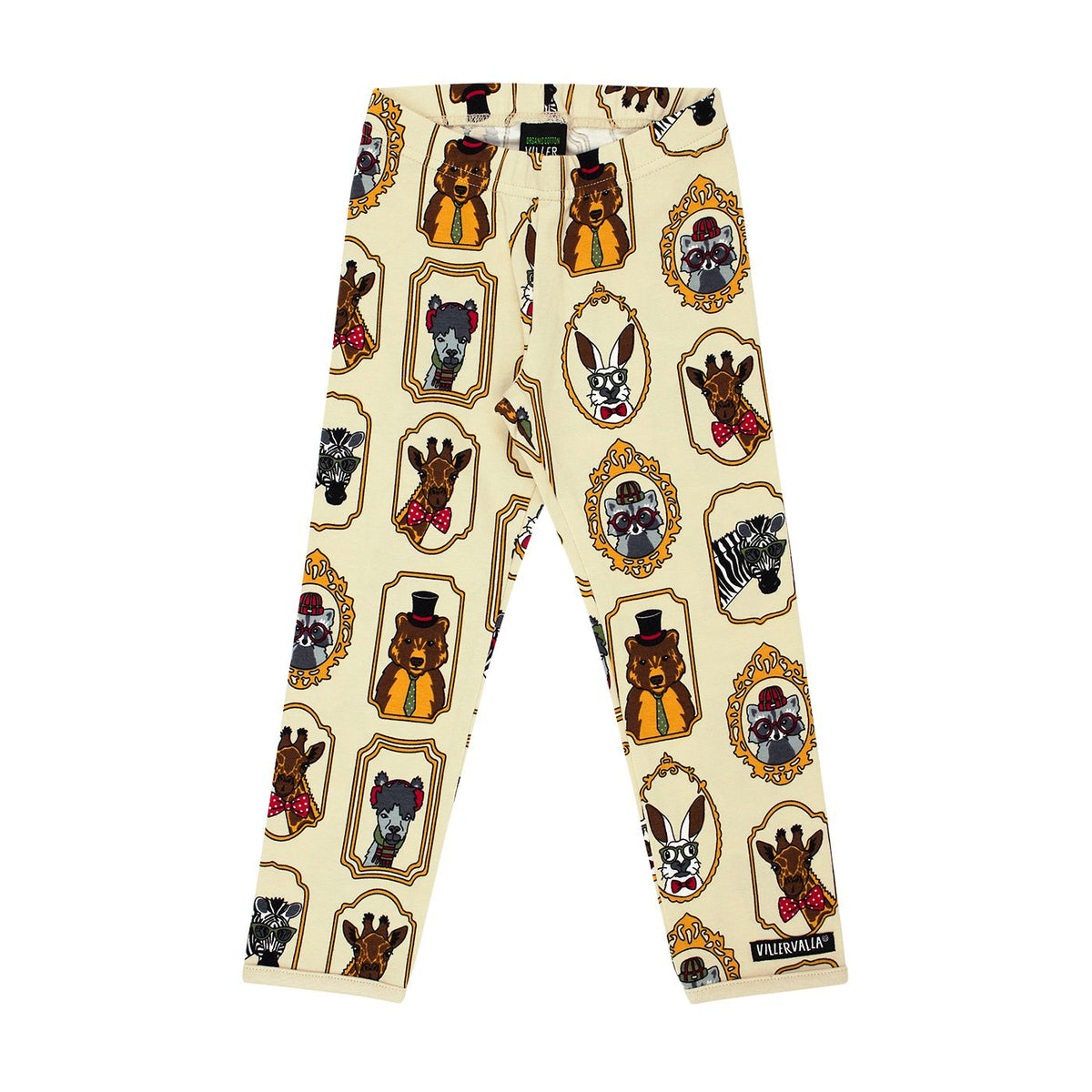 Framed Animals Leggings - Oat - 1 Left Size 11-12 years-Villervalla-Modern Rascals