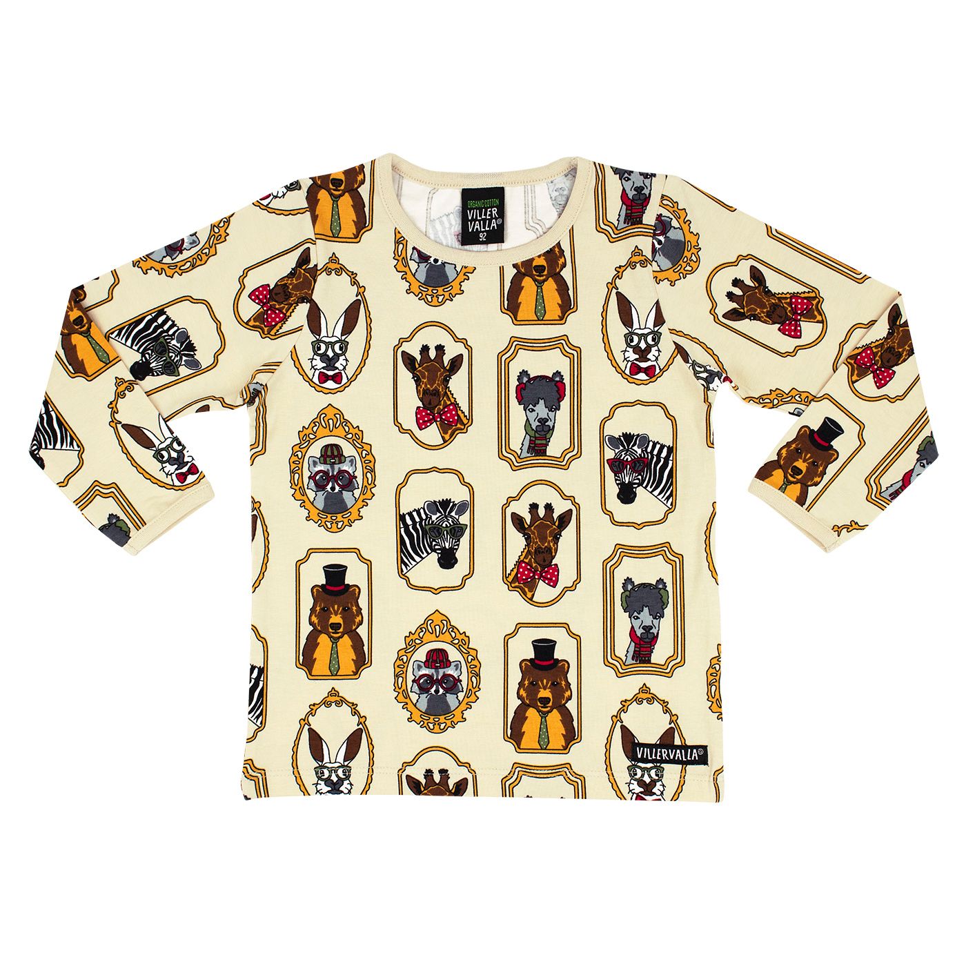 Framed Animals Long Sleeve Shirt in Oat - 2 Left Size 10-11 & 11-12 years-Villervalla-Modern Rascals