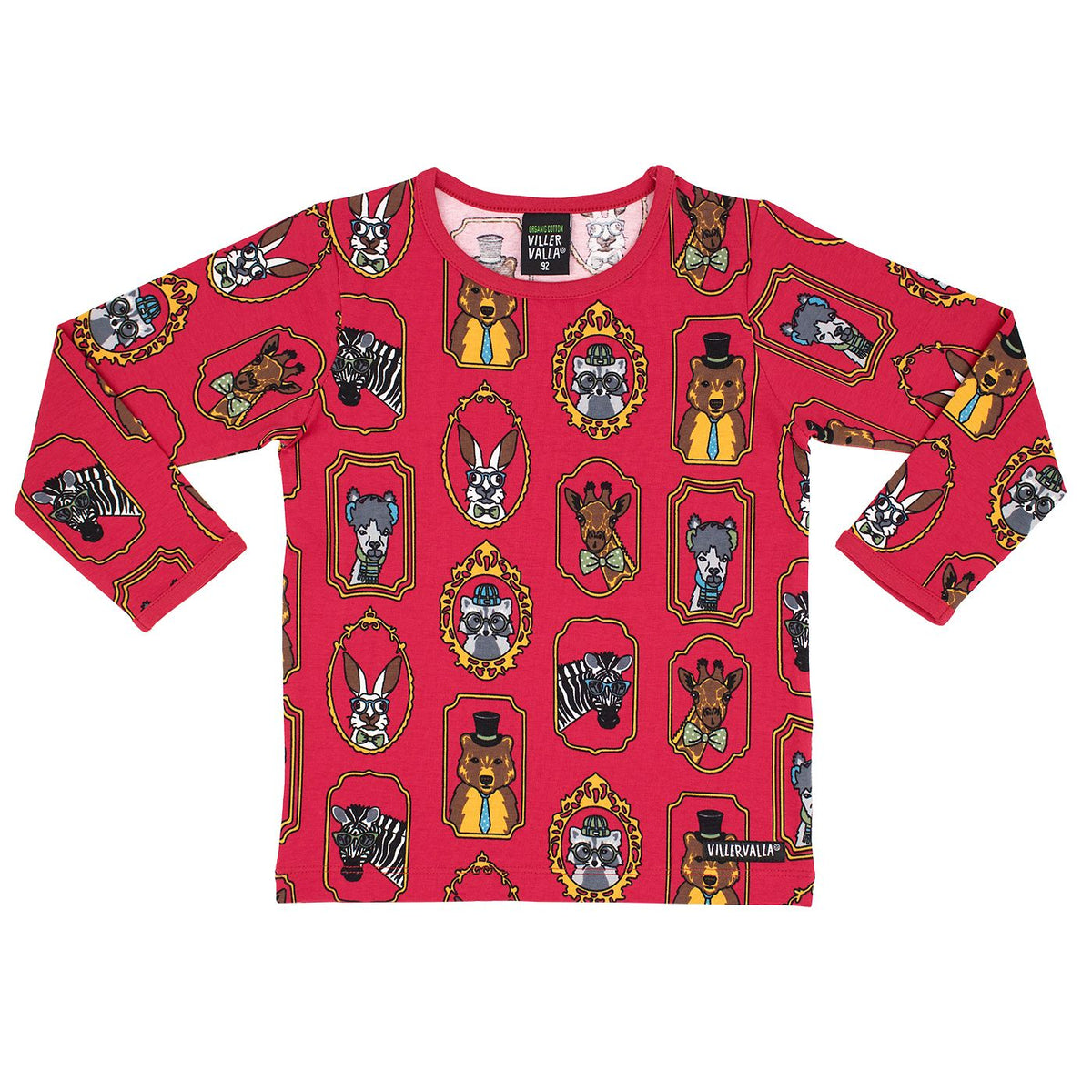 Framed Animals Long Sleeve Shirt in Rosehip - 2 Left Size 2-3 & 9-10 years-Villervalla-Modern Rascals