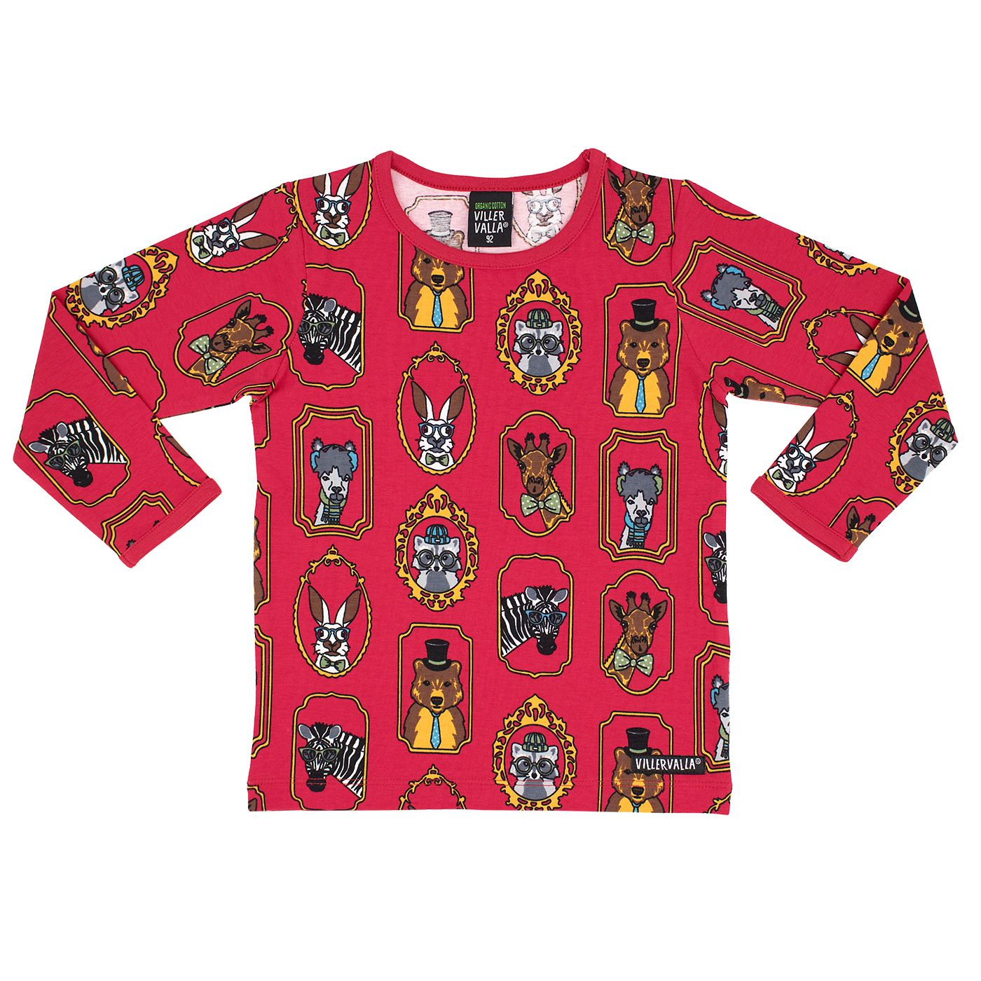 Framed Animals Long Sleeve Shirt in Rosehip - 2 Left Size 2-3 & 9-10 years-Villervalla-Modern Rascals