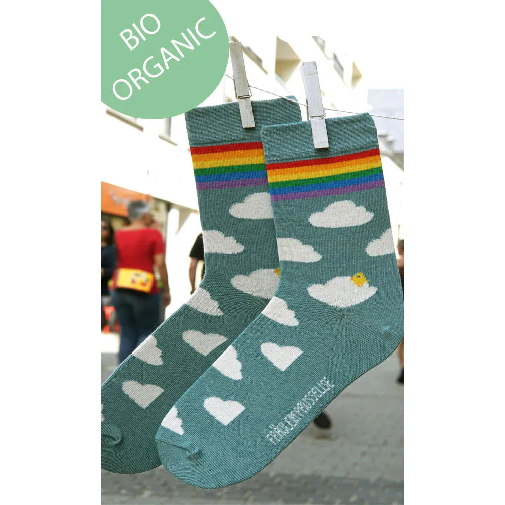 Fraulein Prusselise Cloud and Rainbow Adult Socks - Size 35-38-Warehouse Find-Modern Rascals