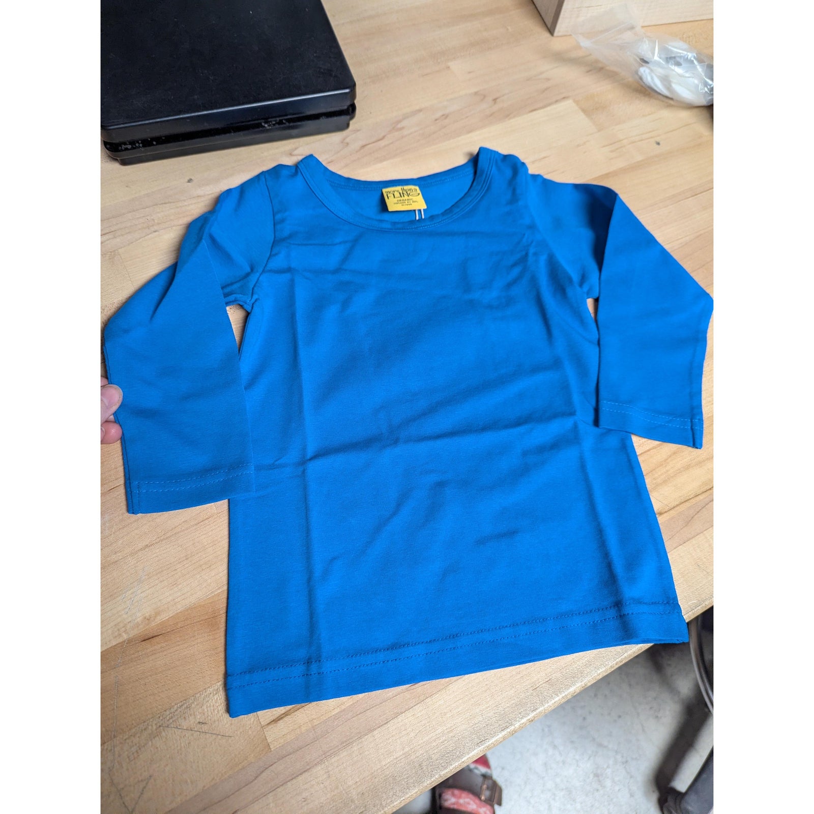 French Blue Long Sleeve Shirt - 1 Left Size 6-12 months-More Than A Fling-Modern Rascals