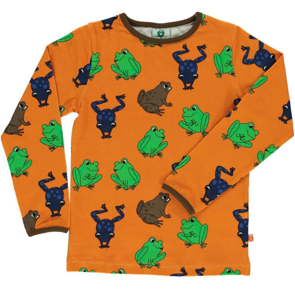 Frog Long Sleeve Shirt - Orange - 1 Left Size 9-10 years-Smafolk-Modern Rascals