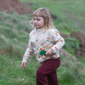 From One To Another Flower Knitted Cardigan - 2 Left Size 4-5 & 6-7 years-Little Green Radicals-Modern Rascals