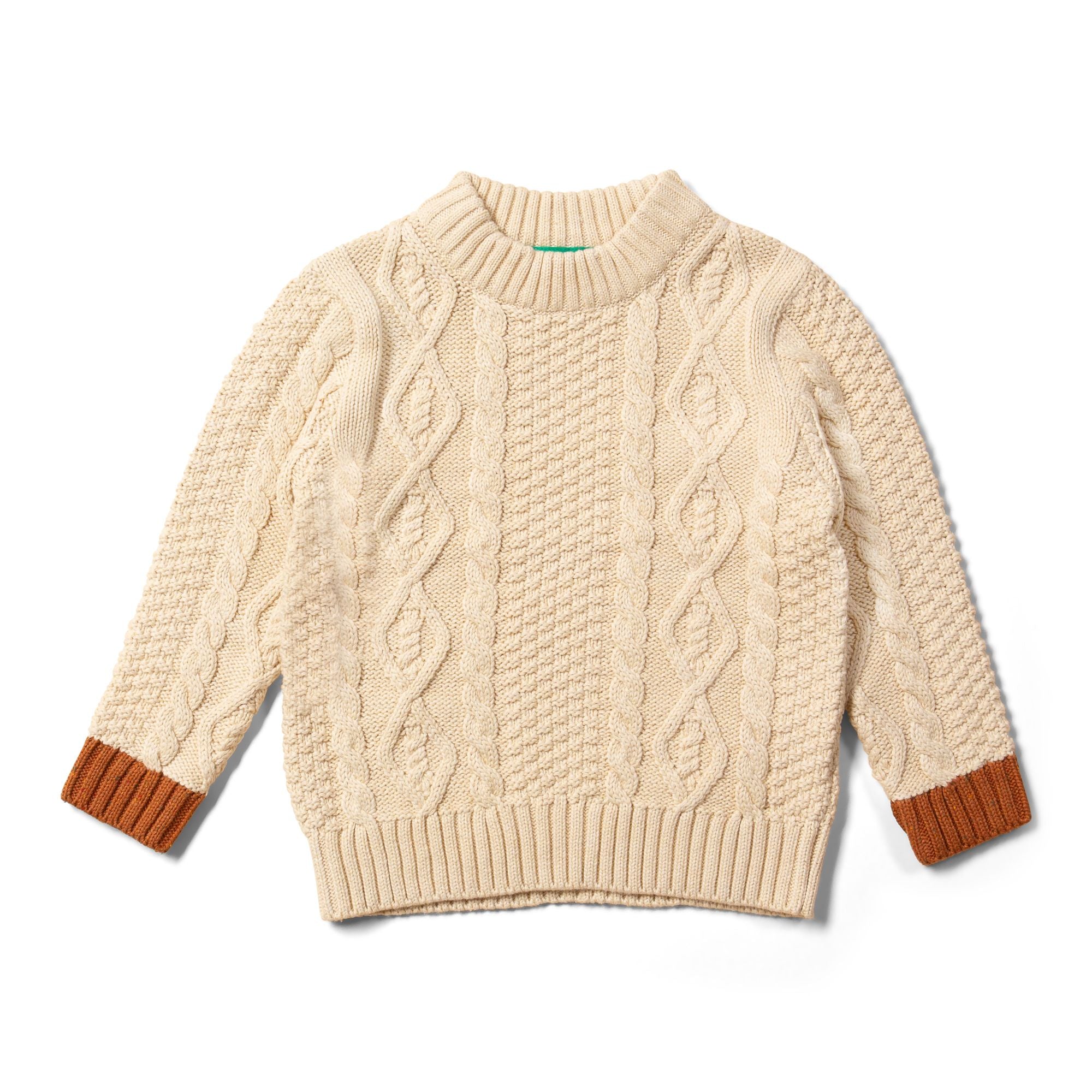 From One To Another Oatmeal Snuggly Knitted Sweater - 1 Left Size 4-5 years-Little Green Radicals-Modern Rascals