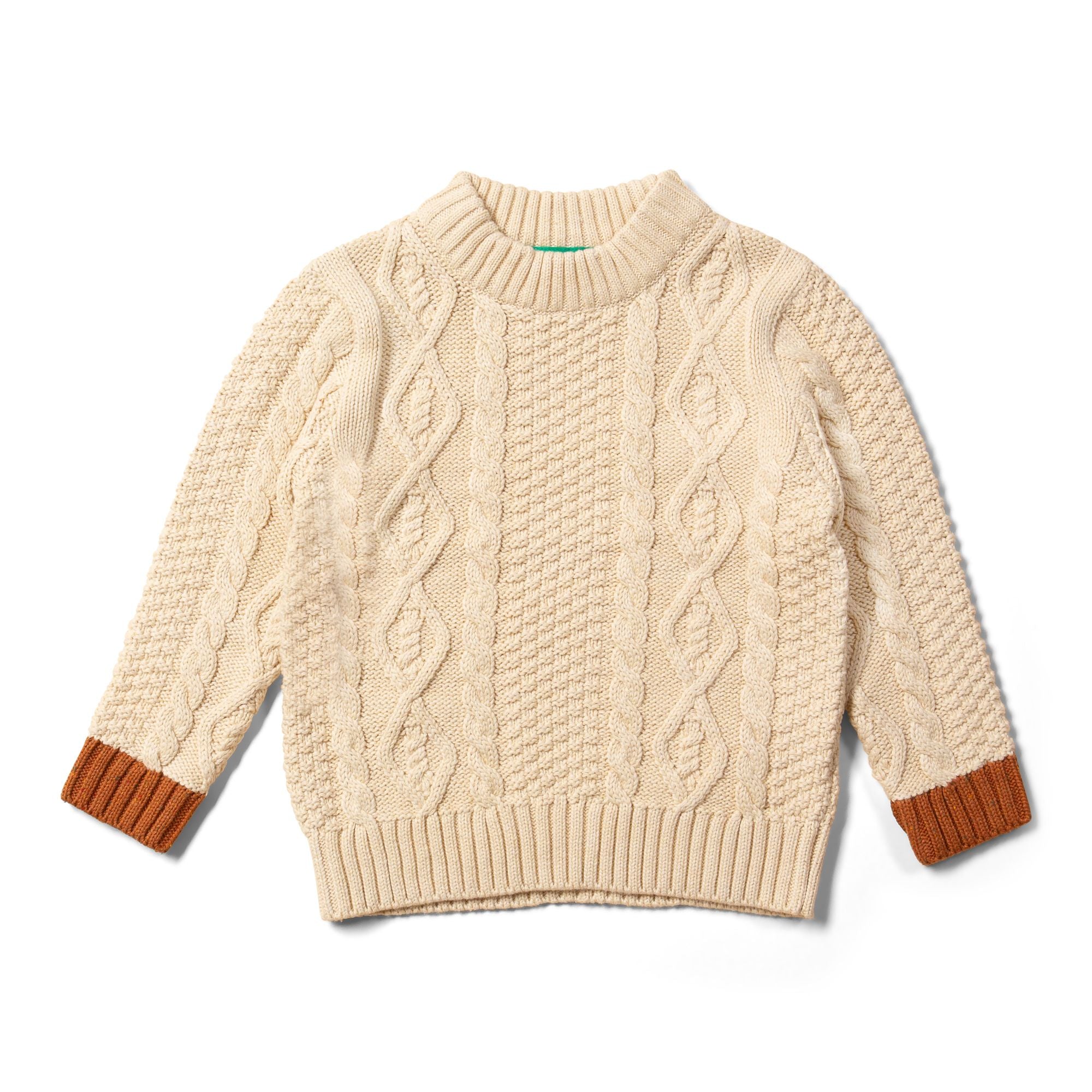 From One To Another Oatmeal Snuggly Knitted Sweater-Little Green Radicals-Modern Rascals