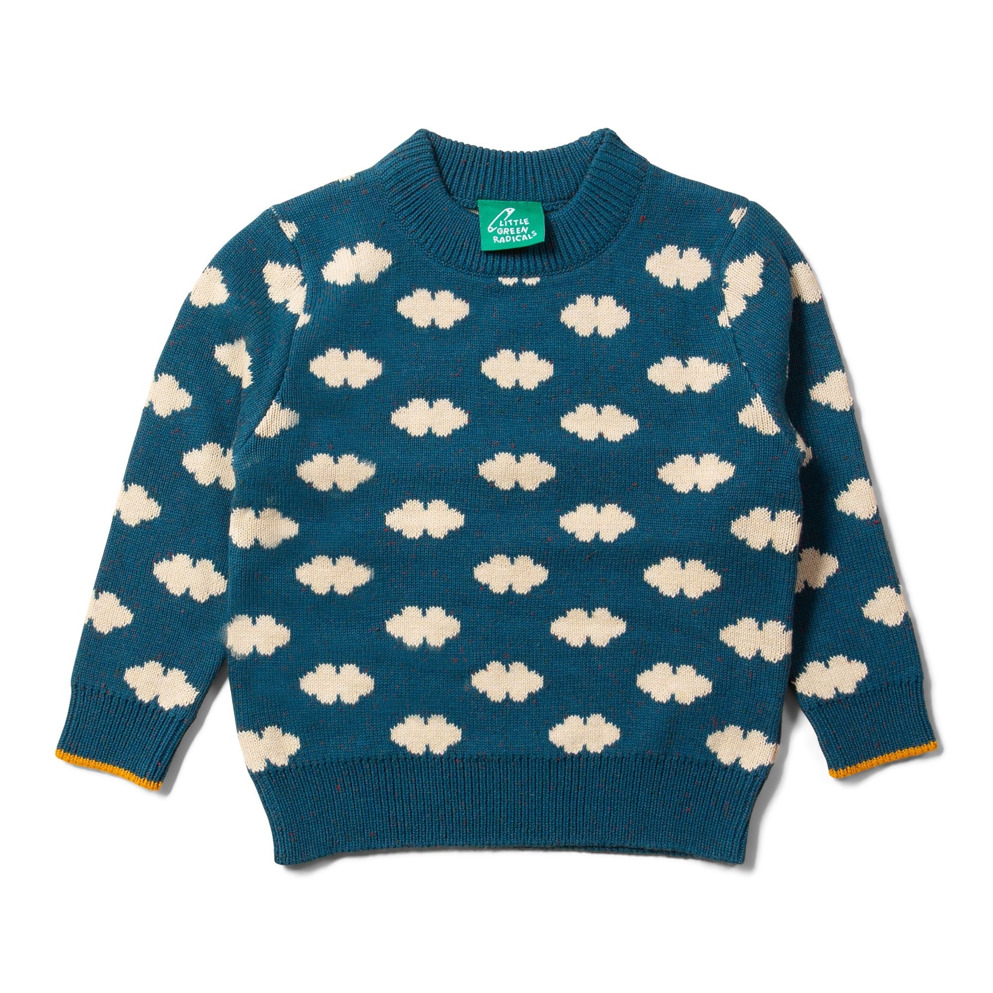 From One To Another Teal Cloud Snuggly Knitted Sweater-Little Green Radicals-Modern Rascals