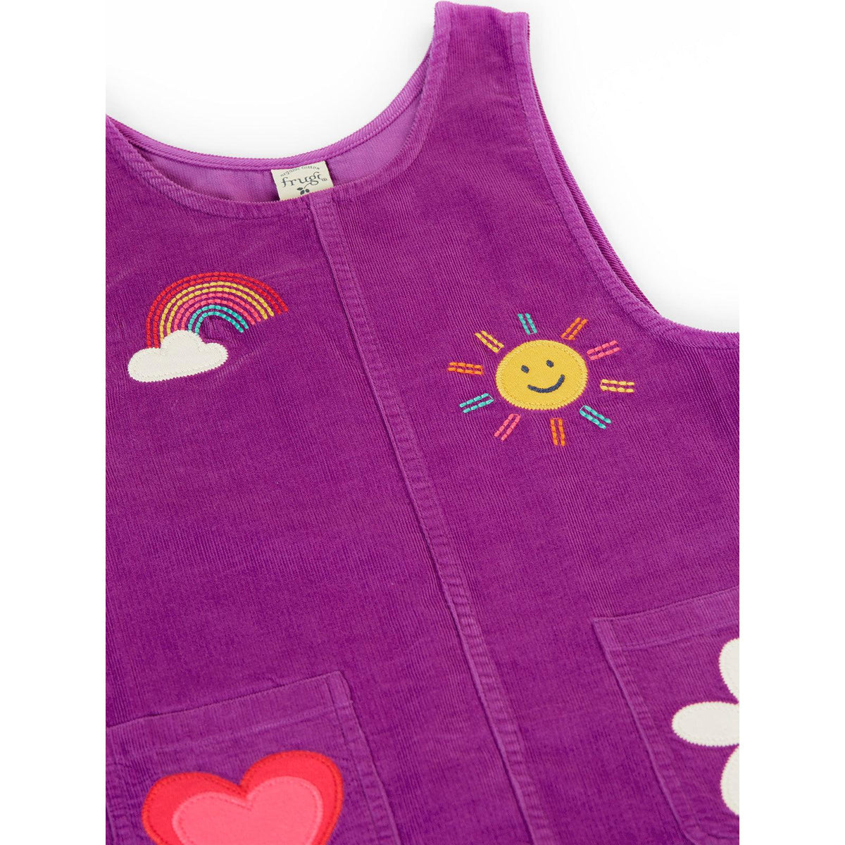 Frugi Damson/Happy Becky Cord Pinafore Dress - Size 8-9 Years (134cm)-Warehouse Find-Modern Rascals