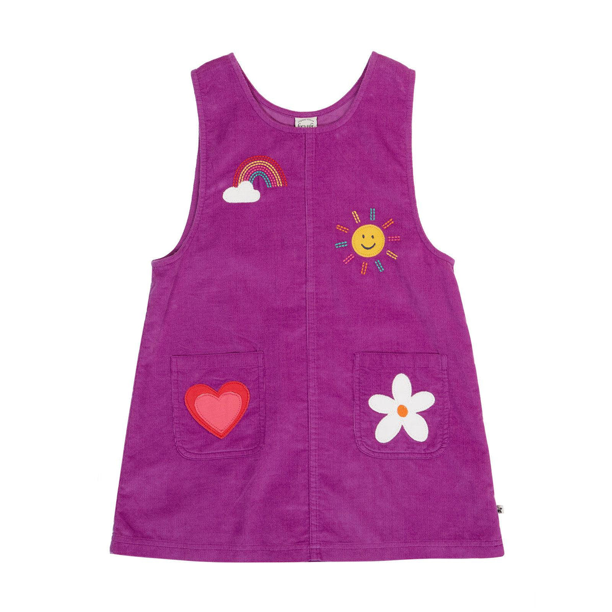 Frugi Damson/Happy Becky Cord Pinafore Dress - Size 8-9 Years (134cm)-Warehouse Find-Modern Rascals