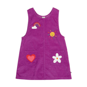 Frugi Damson/Happy Becky Cord Pinafore Dress - Size 8-9 Years (134cm)-Warehouse Find-Modern Rascals