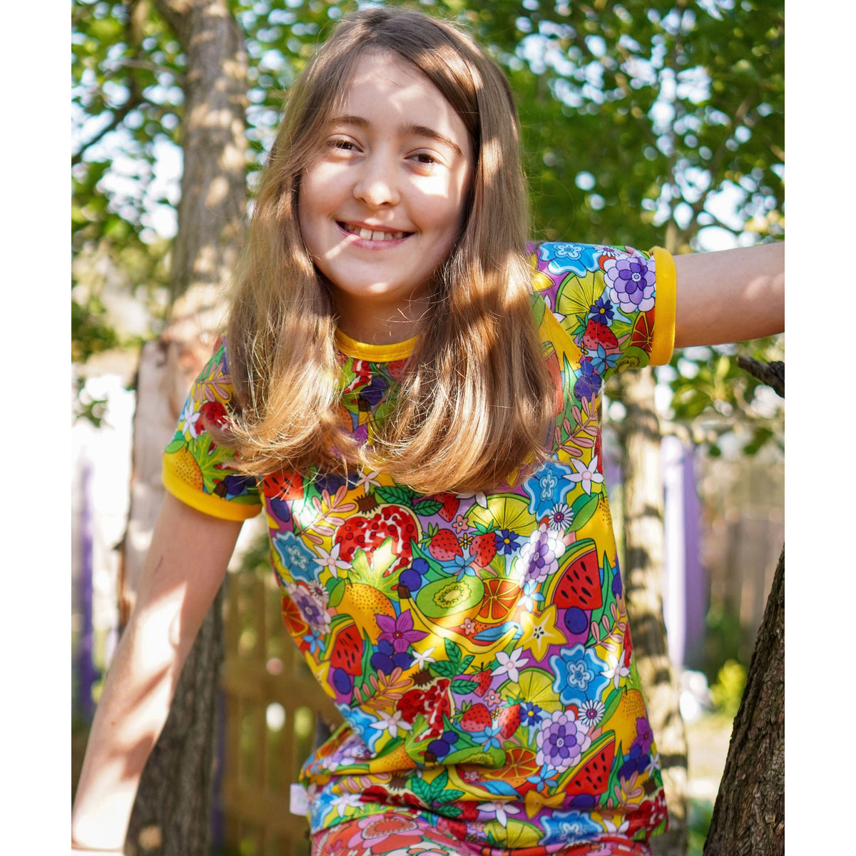 Fruit Salad Short Sleeve Shirt - 2 Left Size 2-3 & 7-8 years-Uddevalla Barn-Modern Rascals