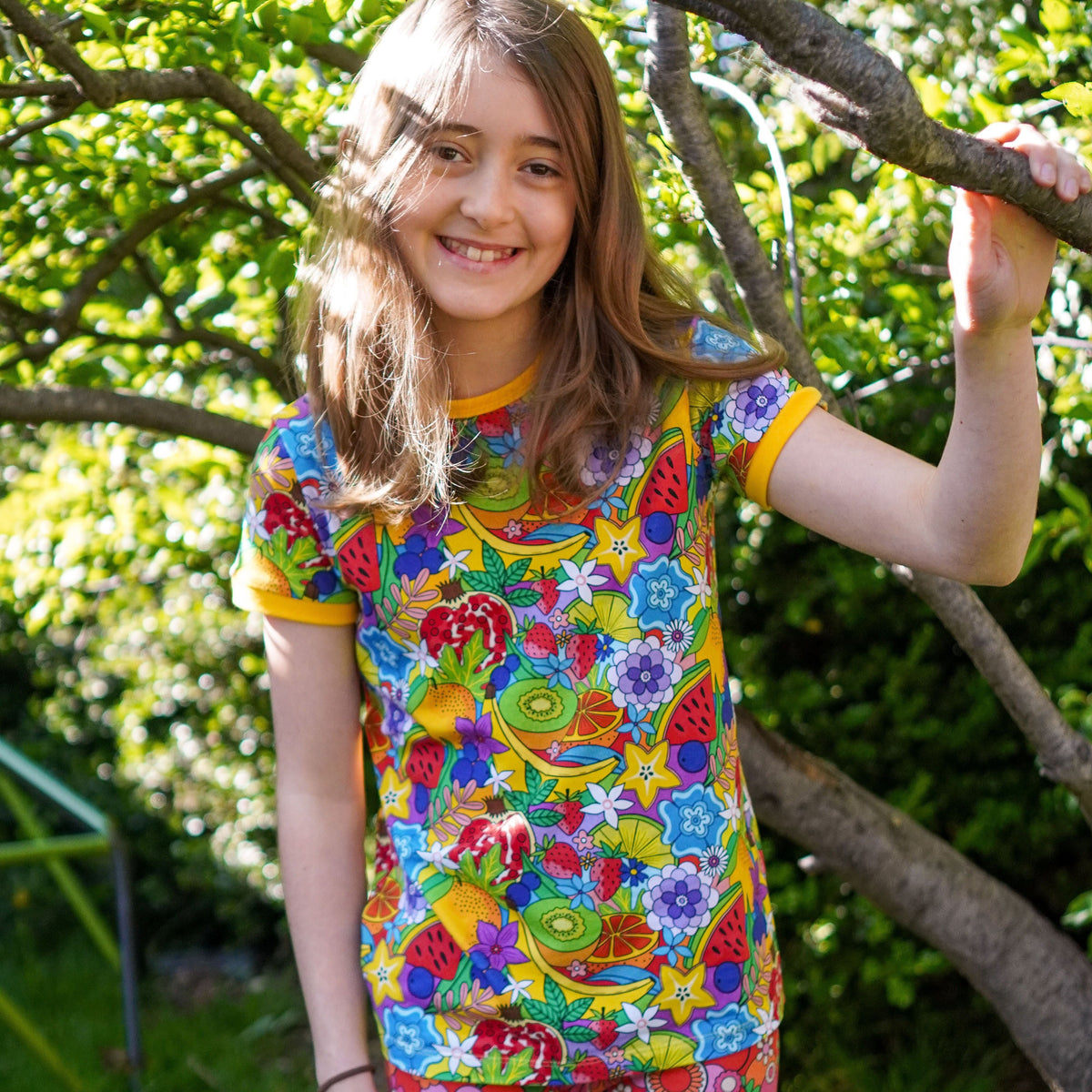 Fruit Salad Short Sleeve Shirt - 2 Left Size 2-3 & 7-8 years-Uddevalla Barn-Modern Rascals