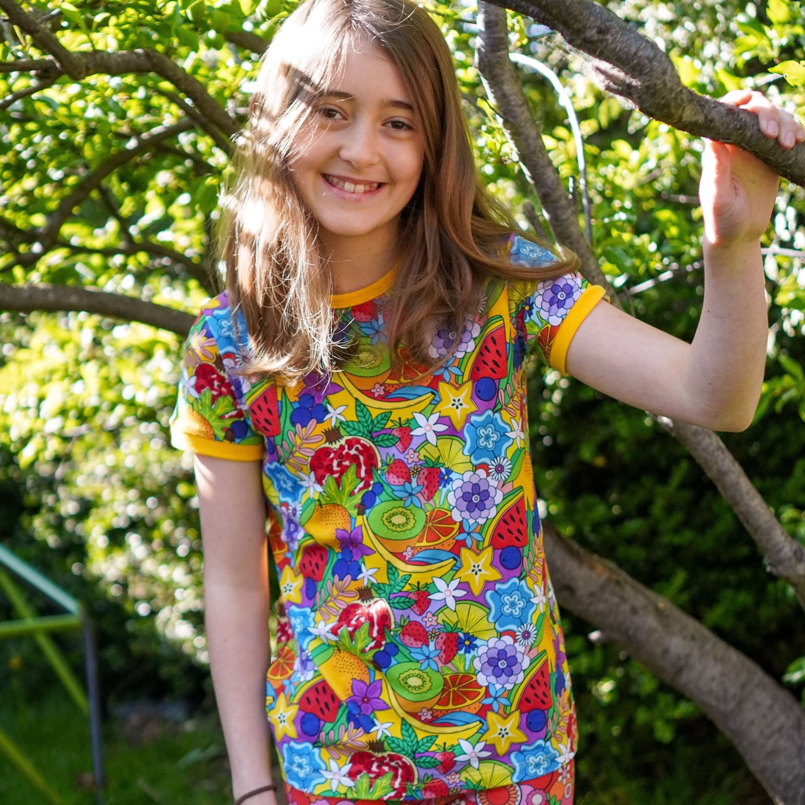 Fruit Salad Short Sleeve Shirt - 2 Left Size 2-3 & 7-8 years-Uddevalla Barn-Modern Rascals