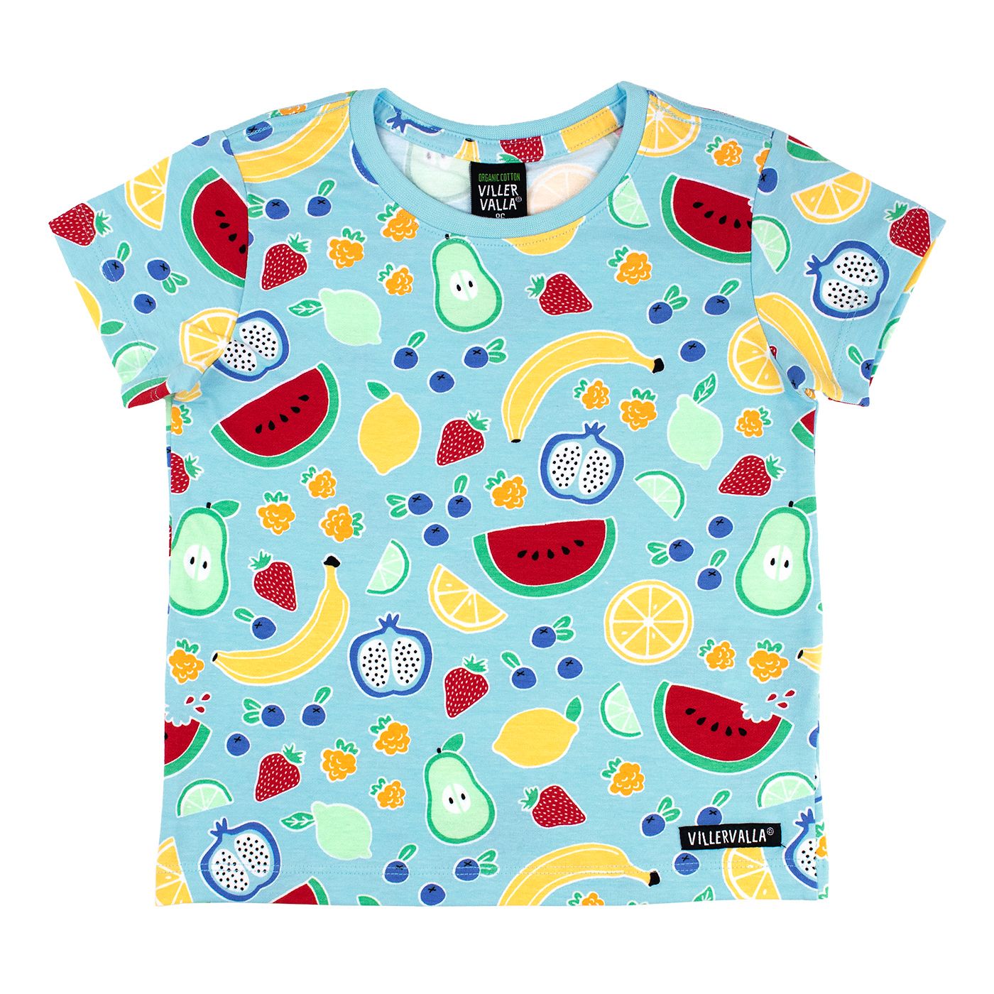 Fruit Short Sleeve Shirt in Light Bay - 2 Left Size 2-3 & 4-5 years-Villervalla-Modern Rascals