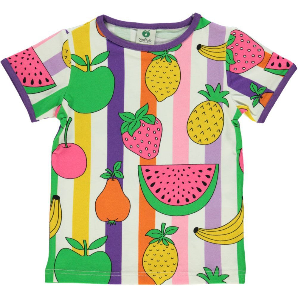 Fruits Short Sleeve T-Shirt - Viola - 1 Left Size 9-10 years-Smafolk-Modern Rascals