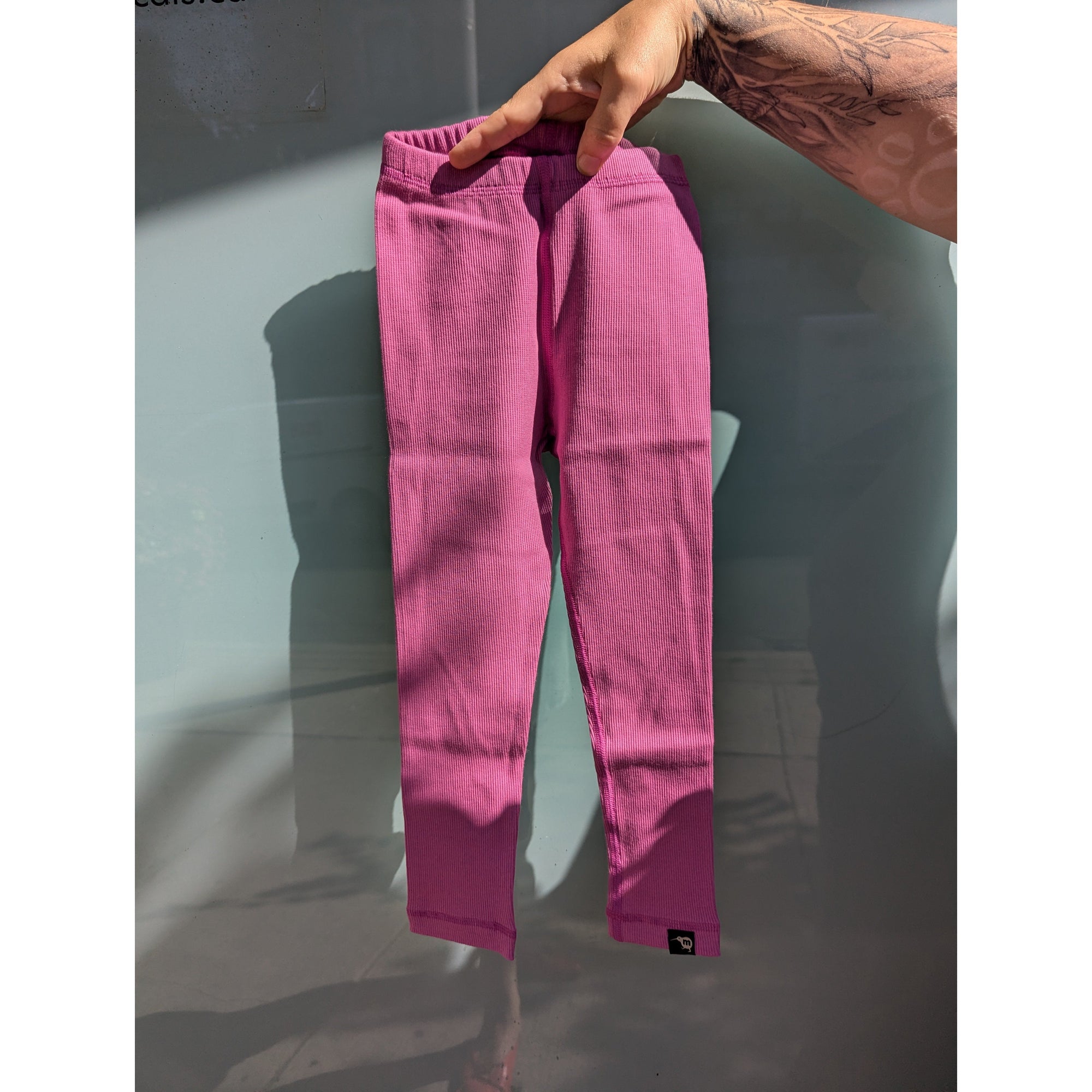 Fuchsia Ribbed Leggings-Mullido-Modern Rascals