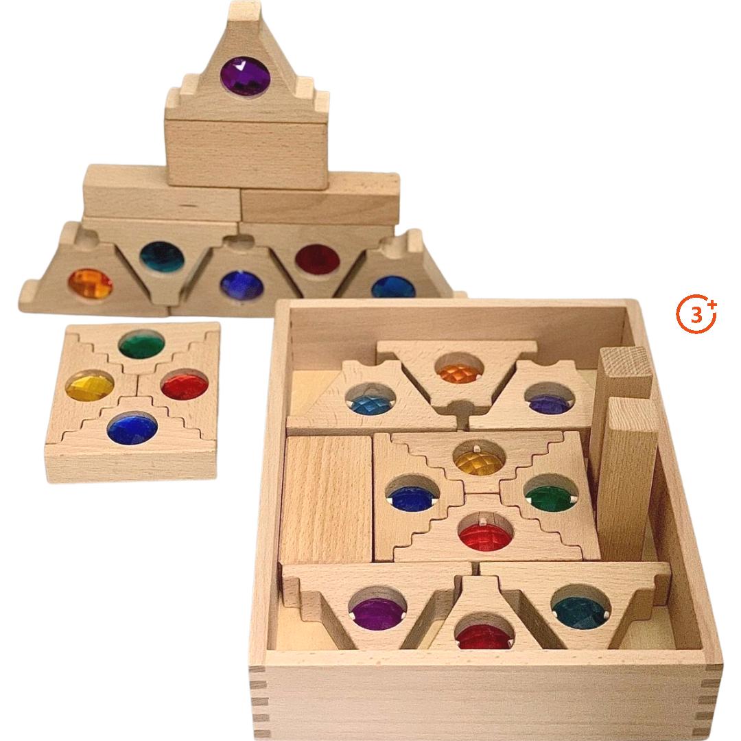 Gable Set - Mixed Blocks - 24 pieces-Papoose-Modern Rascals