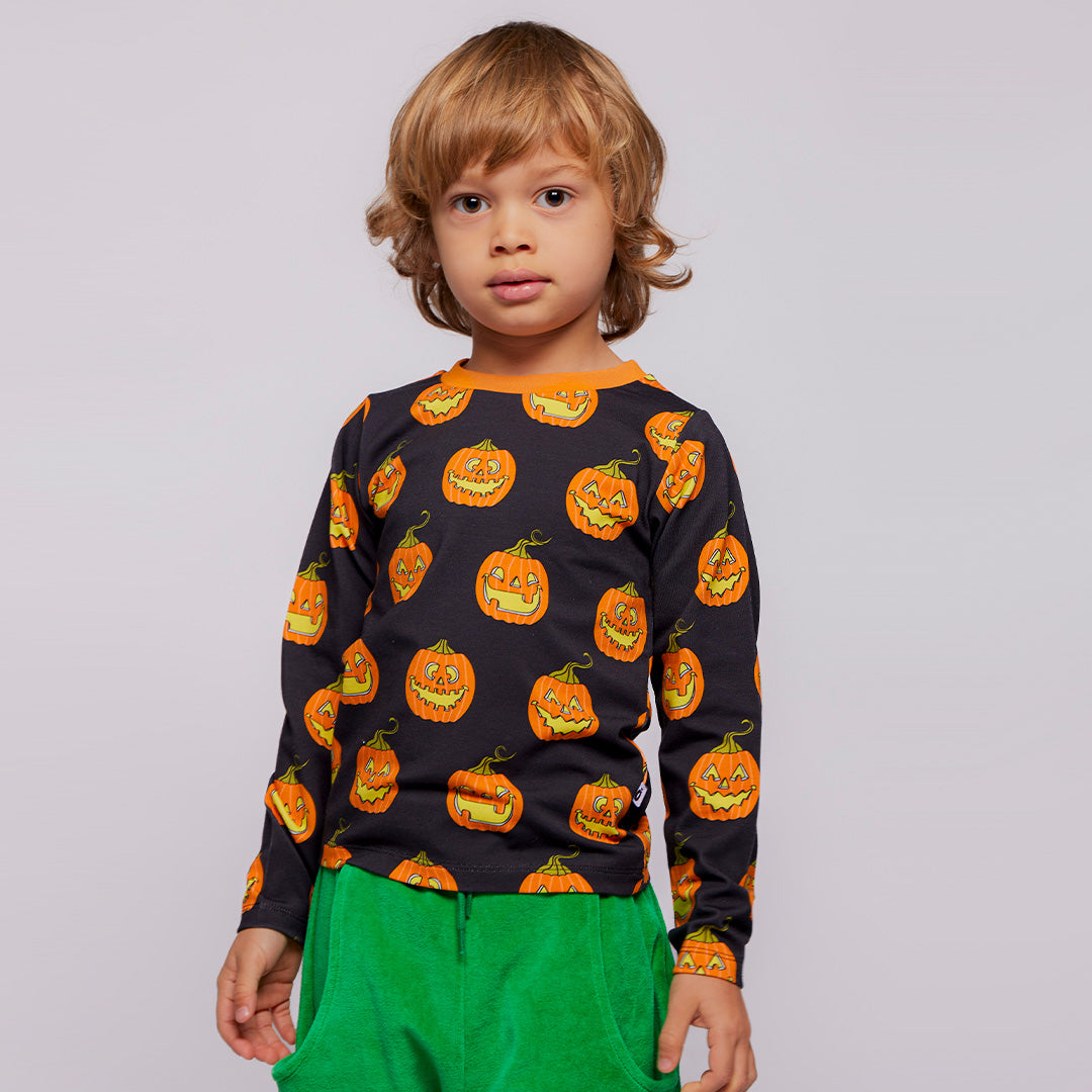 Gala Long Sleeve Blouse With Pumpkins-Smafolk-Modern Rascals