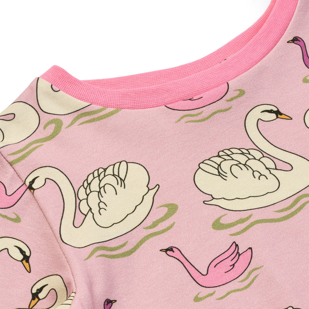 Gala Long Sleeve Shirt With Swans - 2 Left Size 2-3 & 7-8 years-Smafolk-Modern Rascals