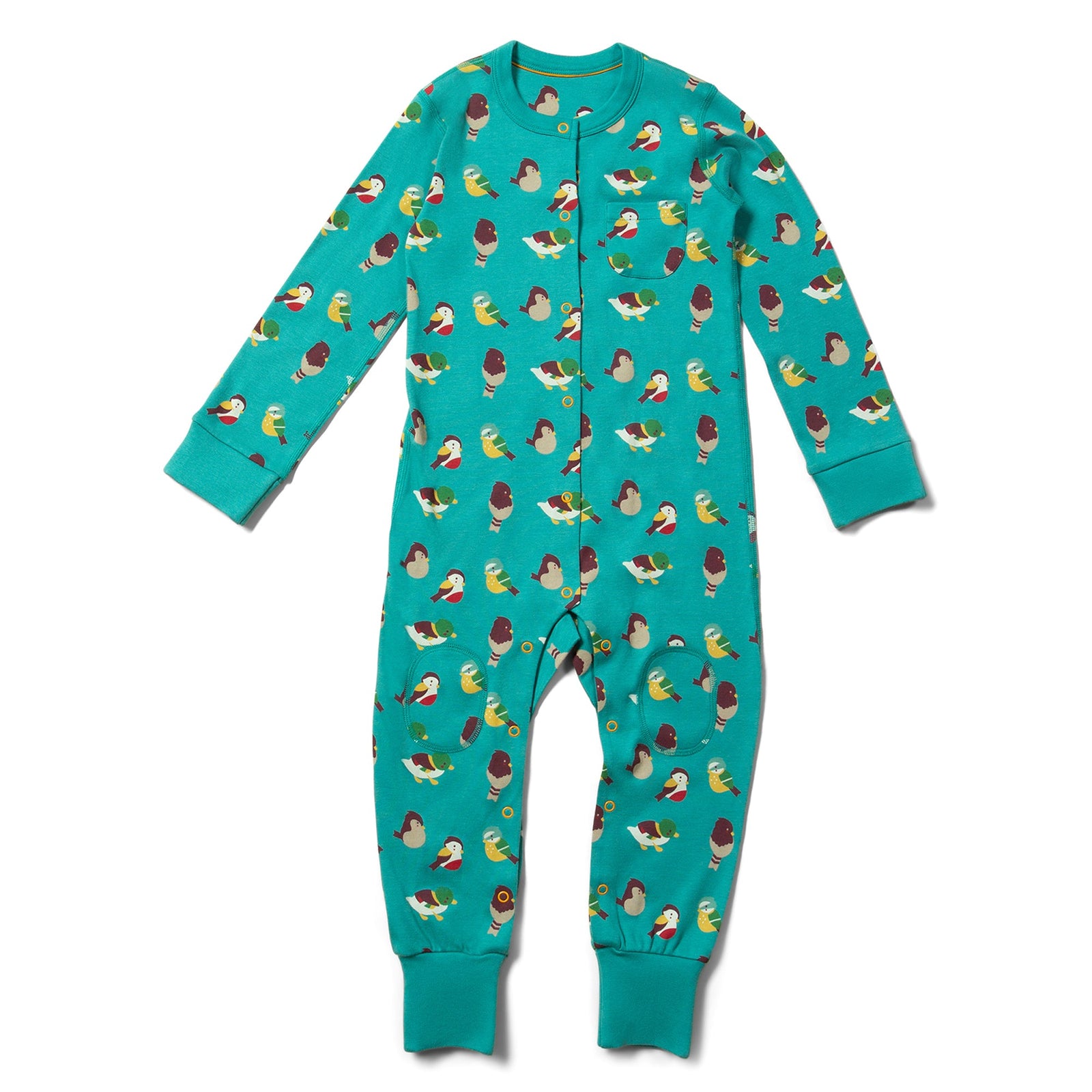 Garden Birds Adaptive Suit With Poppers-Little Green Radicals-Modern Rascals