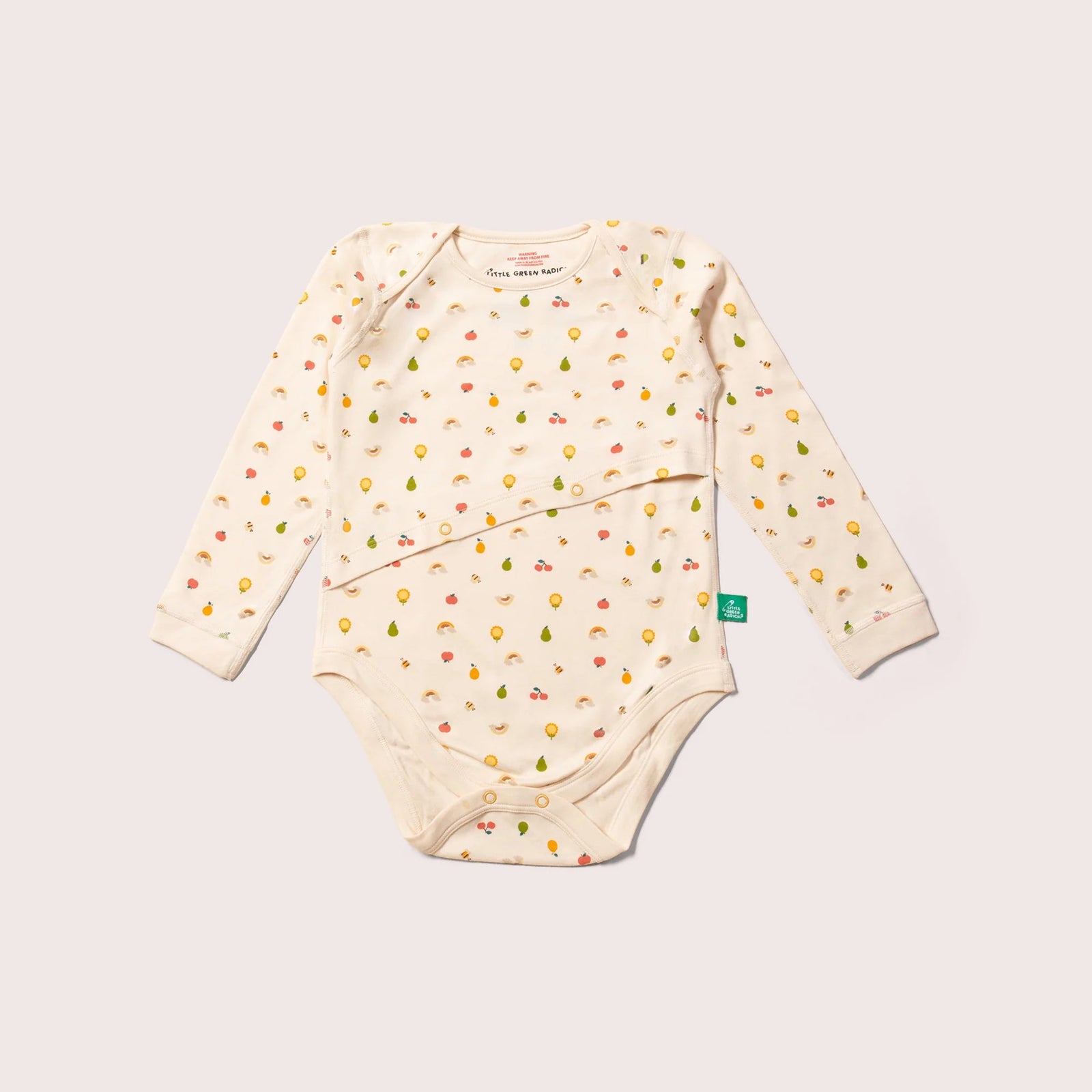 Garden Days Easy Feeding Adaptive Long Sleeve Onesie - 1 Left Size 6-7 years-Little Green Radicals-Modern Rascals