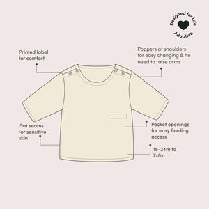 Garden Days Easy Feeding Adaptive Long Sleeve Shirt - 1 Left Size 7-8 years-Little Green Radicals-Modern Rascals