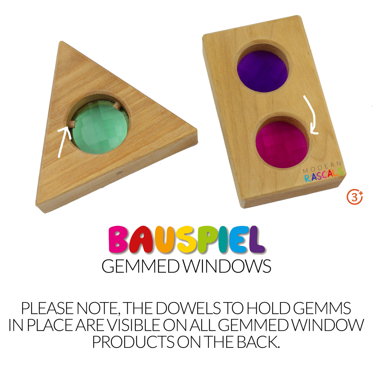 Gemmed Windows - Natural - 36 pieces-Bauspiel-Modern Rascals