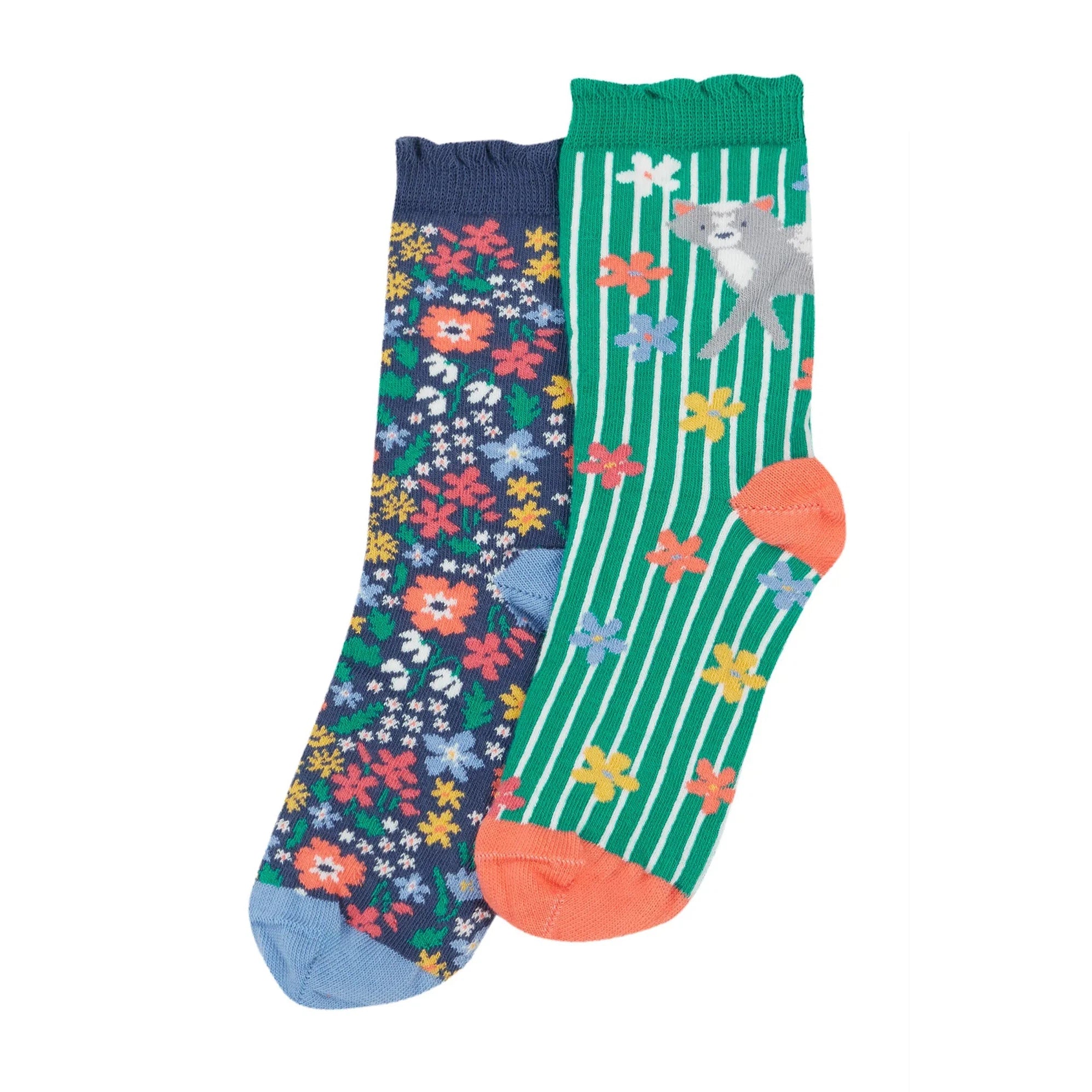 Get Outside Frill Socks -2 Pack-Frugi-Modern Rascals