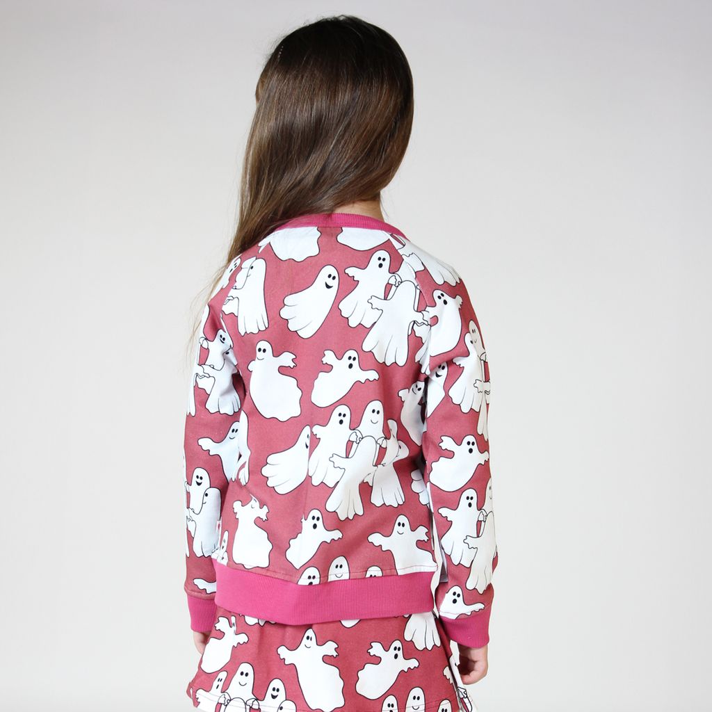 Ghosts Sweatshirt in Baroque Rose - 2 Left Size 4-5 years-Smafolk-Modern Rascals