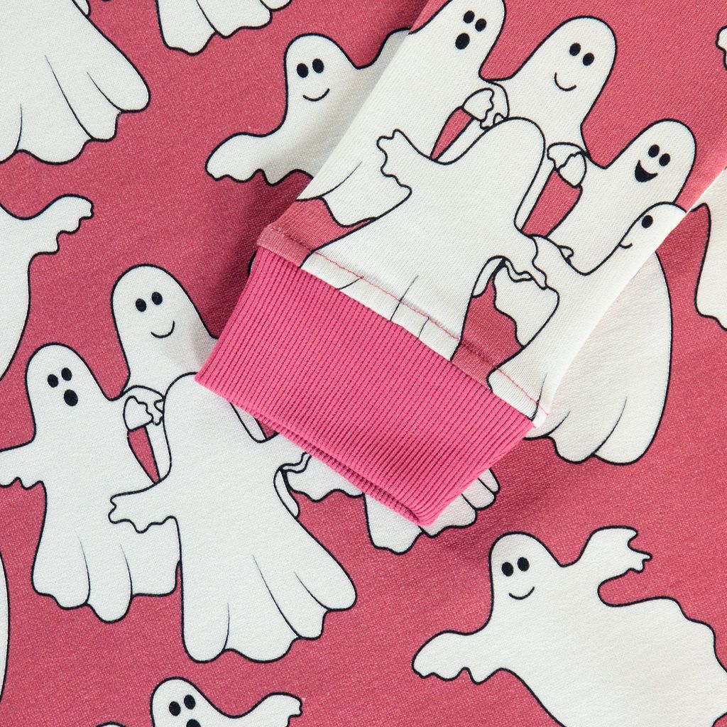 Ghosts Sweatshirt in Baroque Rose - 2 Left Size 4-5 years-Smafolk-Modern Rascals