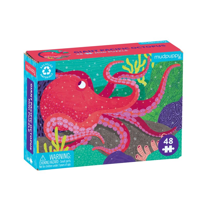 Giant Pacific Octopus Mini Puzzle - 48 pieces-Mudpuppy-Modern Rascals