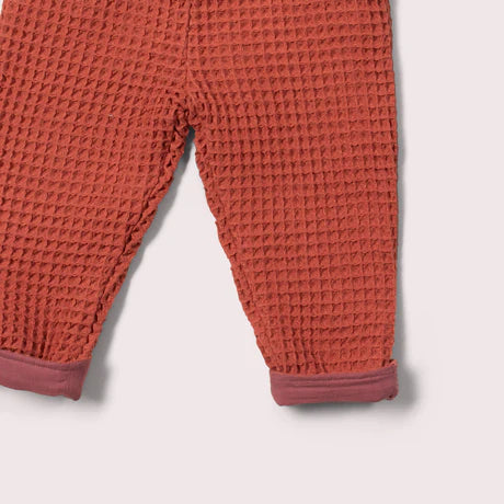 Ginger Chunky Waffle Comfy Trousers - 1 Left Size 3-4 years-Little Green Radicals-Modern Rascals