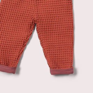 Ginger Chunky Waffle Comfy Trousers - 1 Left Size 3-4 years-Little Green Radicals-Modern Rascals