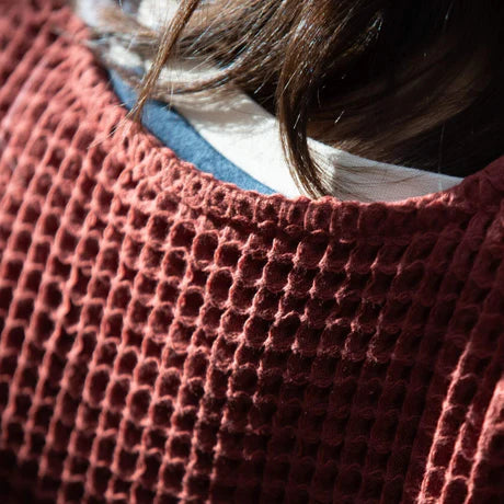 Ginger Chunky Waffle Long Sleeve Shirt-Little Green Radicals-Modern Rascals