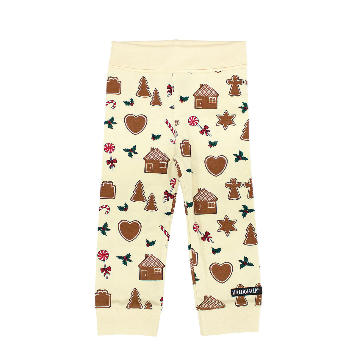 Gingerbread Cuffed Baby Tights in Oat - 1 Left Size 2-4 months-Villervalla-Modern Rascals